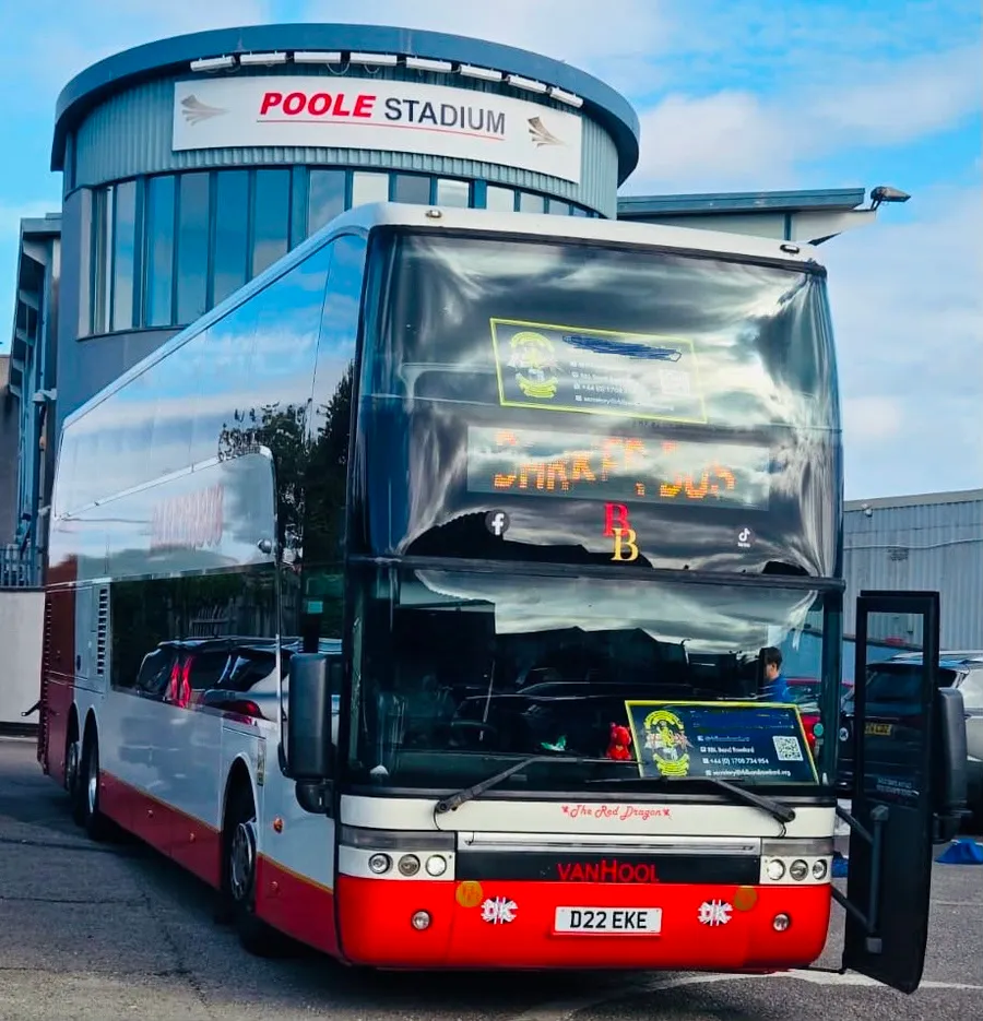 A Barker Bus vehicle used for sports club travel
